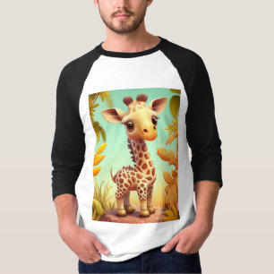 T-shirt Cartoon Tropical Cute Baby Giraffe