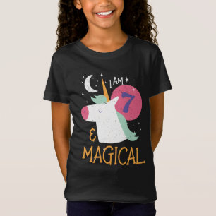T-Shirt CARTOON UNICORN D'ANNIVERSAIRE CUTE ÉDITABLE