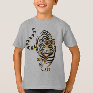 T-shirt Cartoon Walking Tiger Sweatshirt de l'enfant