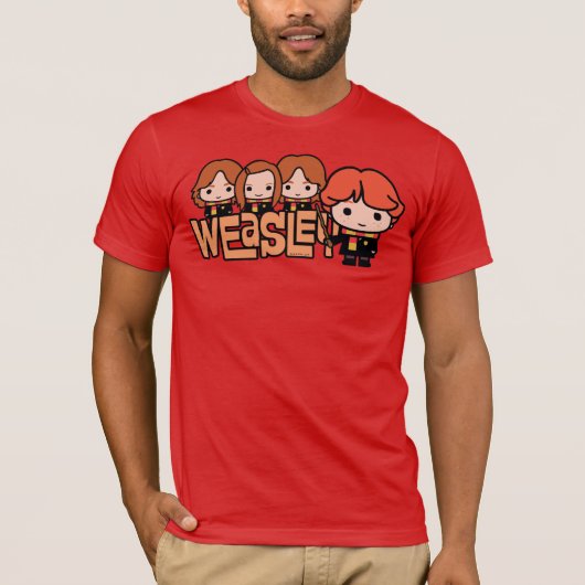 T-shirt Cartoon Weasley Siblilings Graphisme (Devant)