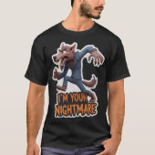 T-shirt Cartoon werewolf in suit with Im Your Nightmare te (Devant)