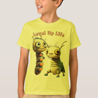 T-shirt Cartoon Whimsical "Level Up Life"