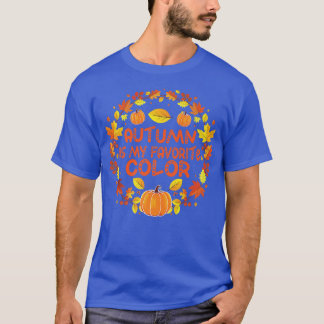 T-shirt Cas Season Falling Leaves Autumn Is My Favorite C