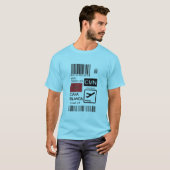 T-shirt Casablanca travel ticket (Devant entier)