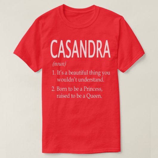 T-shirt Casandra Nom Cadeau (Design devant)