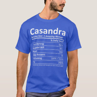 T-shirt CASANDRA Nutrition Nom Personnalisé Drôle Noël