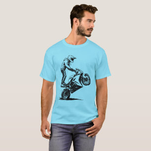 T-shirt Cascade de moto de sport