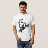 T-shirt Cascade de moto de sport (Devant entier)