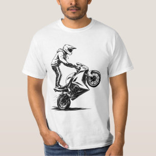 T-shirt Cascade de moto de sport