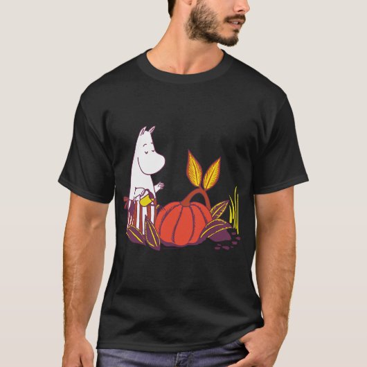 T-shirt Cascade de texte bleu Moomin (Devant)