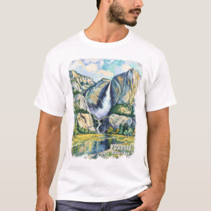 T-shirt Cascade de Yosemite dans le style de Van Gogh Vall
