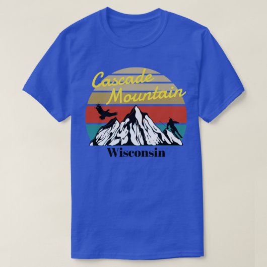 T-shirt Cascade Mountain ski Wisconsin 1 (Design devant)