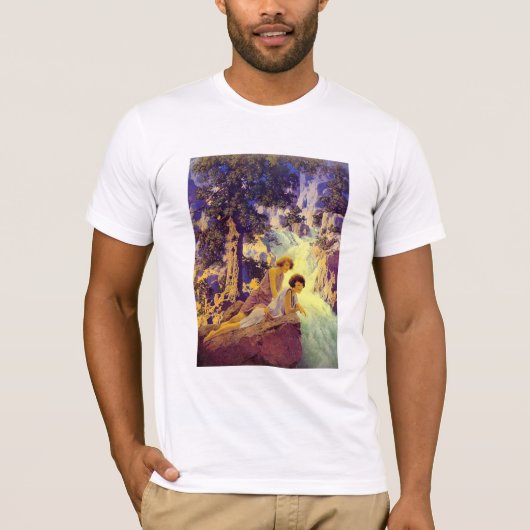 T-Shirt : Cascade - par Maxfield Parrish (Devant)