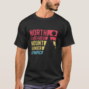 T-shirt Cascades vintages du Nord Mont Rainier