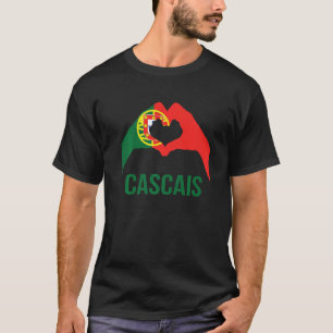 T-shirt Cascais Portugal Ville Love Portugal Drapeau