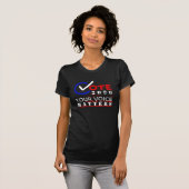 T-shirt Case à cocher Vote 2020 Votre voix compte (Devant entier)