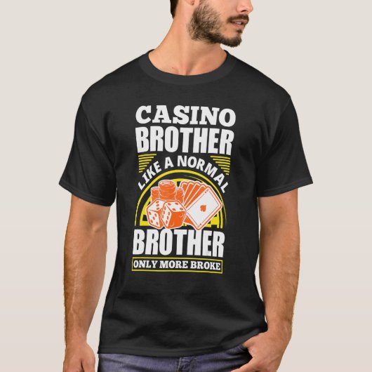 T-shirt Casino Brother Gambling Graphic (Devant)