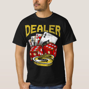 T-shirt Casino Concessionnaire de jeu Texas Holdem Poker