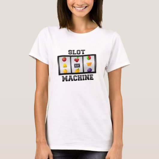 T-shirt casino de machine à sous (Devant)