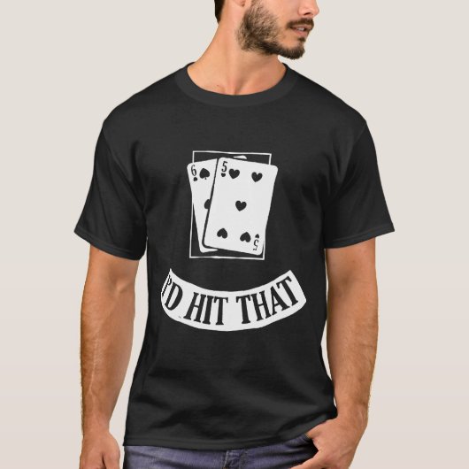T-shirt Casino drôle Las de jeu de nerf de boeuf de Black (Devant)