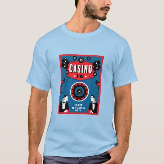 T-shirt Casino Gambling Poker Roulette (Devant)