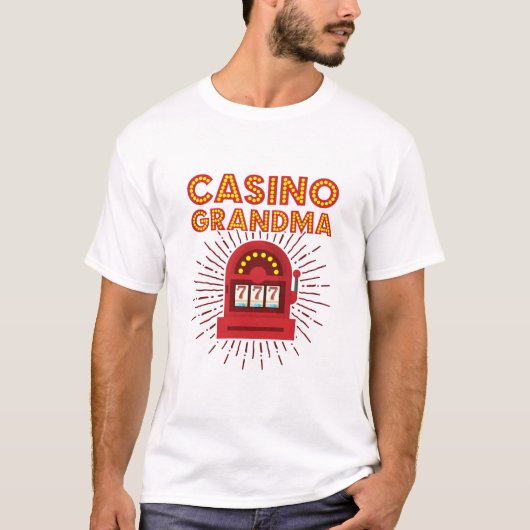 T-shirt Casino Grand-mère Machine à fente Jeu Grand-mère (Devant)