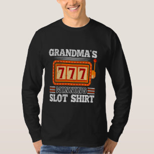 T-shirt Casino Granny GRANDMAS GAGNANT SLOT SHIRT 777 Gamb
