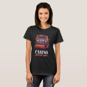 T-shirt CASINO QUEENS Jeu machine à sous de la machine à s (Devant entier)