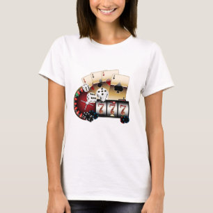 T-shirt casino, vegas, poker, jeu, adulte