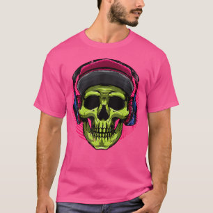 T-shirt Casque Casquette Dj Skull Techno Electro Music Nig