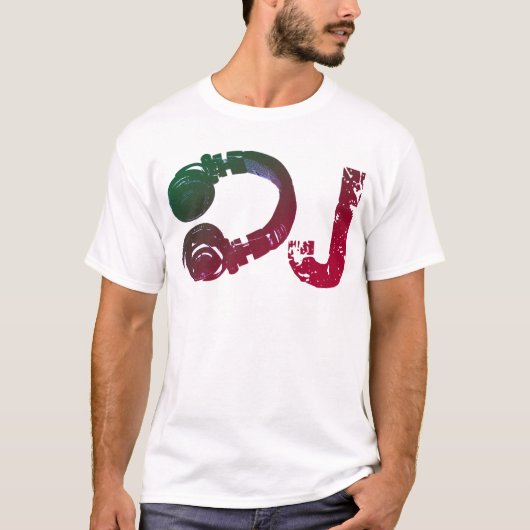 T-shirt casque cool pour le dj (Devant)