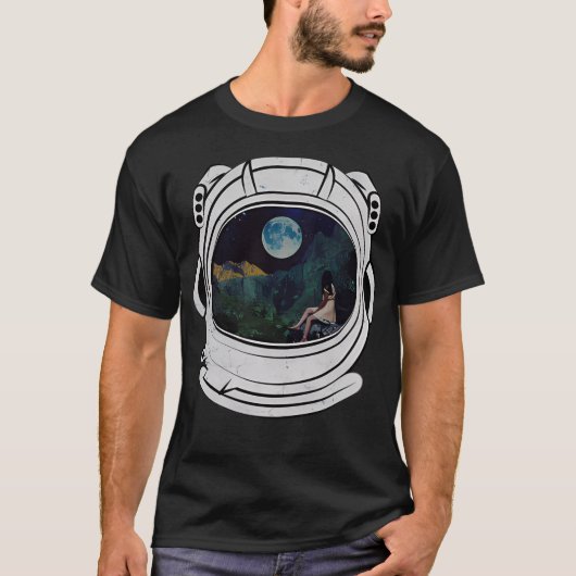 T-shirt Casque d'astronaute - Explorez L'Univers (Devant)