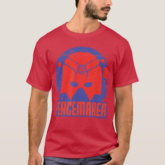 T-shirt Casque DC Comics Peacemaker Badge éclaboussure de (Devant)