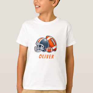 T-shirt Casque de balle de football Caricature Birthday Bo