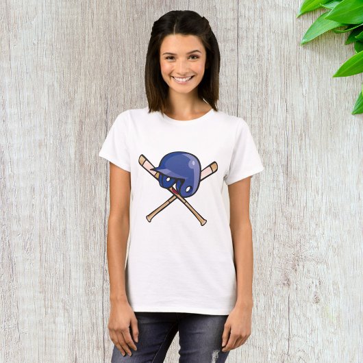 T-shirt Casque de baseball et chauves-souris