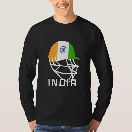 T-shirt Casque de fan de cricket Inde joueurs de cricket I (Devant)