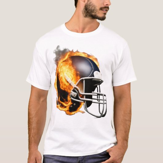 T-shirt Casque De Football Américain Sur Conception De Coo (Devant)