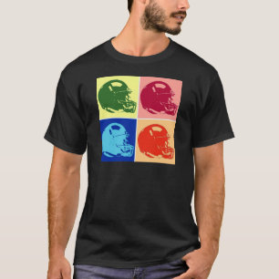 T-shirt Casque de Football Art Pop Quatre Couleurs