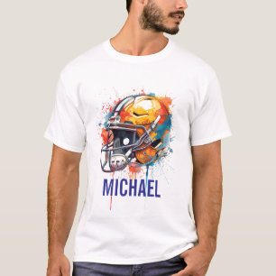 T-shirt Casque de football de motivation inspirante nom