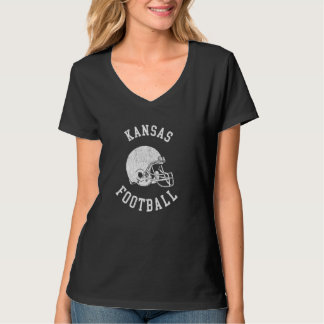T-shirt Casque de football Kansas Football Throwback Rétro
