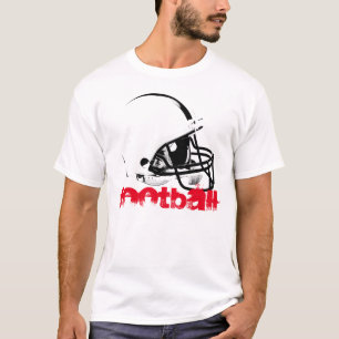 T-shirt Casque de football Pop Art Rouge noir blanc T-shir