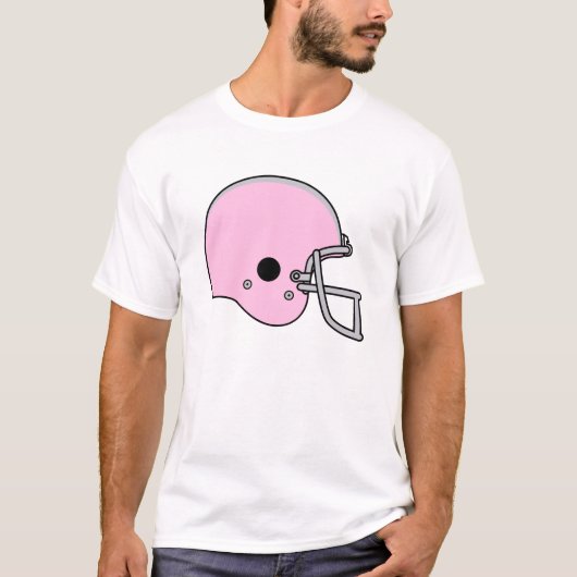 T-shirt Casque de football rose (Devant)