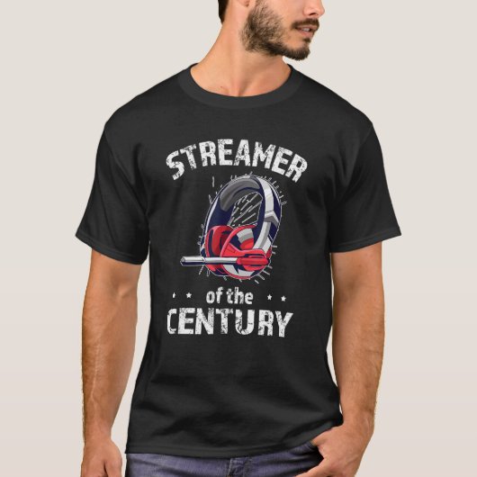 T-shirt Casque De Gaming Streamer Du Siècle Streamer (Devant)