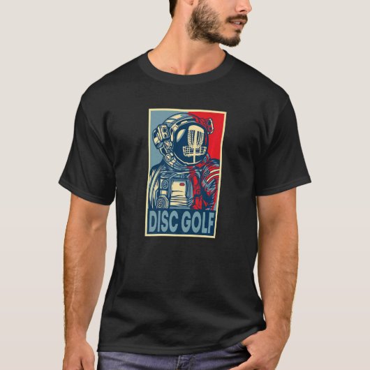 T-shirt Casque de golf de disque astronaute (Devant)