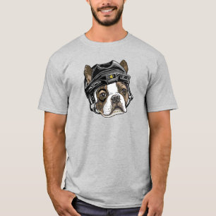 T-shirt Casque de hockey noir de Boston Terrier