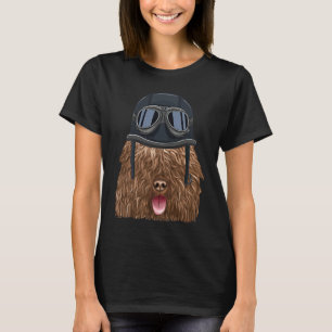 T-shirt Casque de moto vintage Chien d'eau espagnol