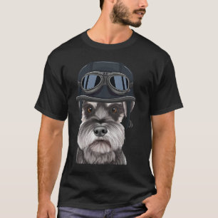 T-shirt Casque de moto vintage Schnauzer miniature
