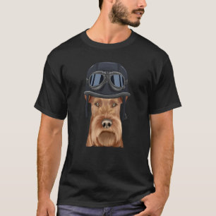 T-shirt Casque de moto vintage Terrier irlandais