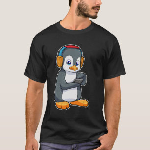 T-shirt Casque de musique Penguin