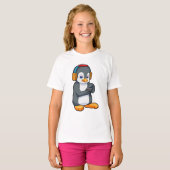 T-shirt Casque de musique Penguin (Devant entier)